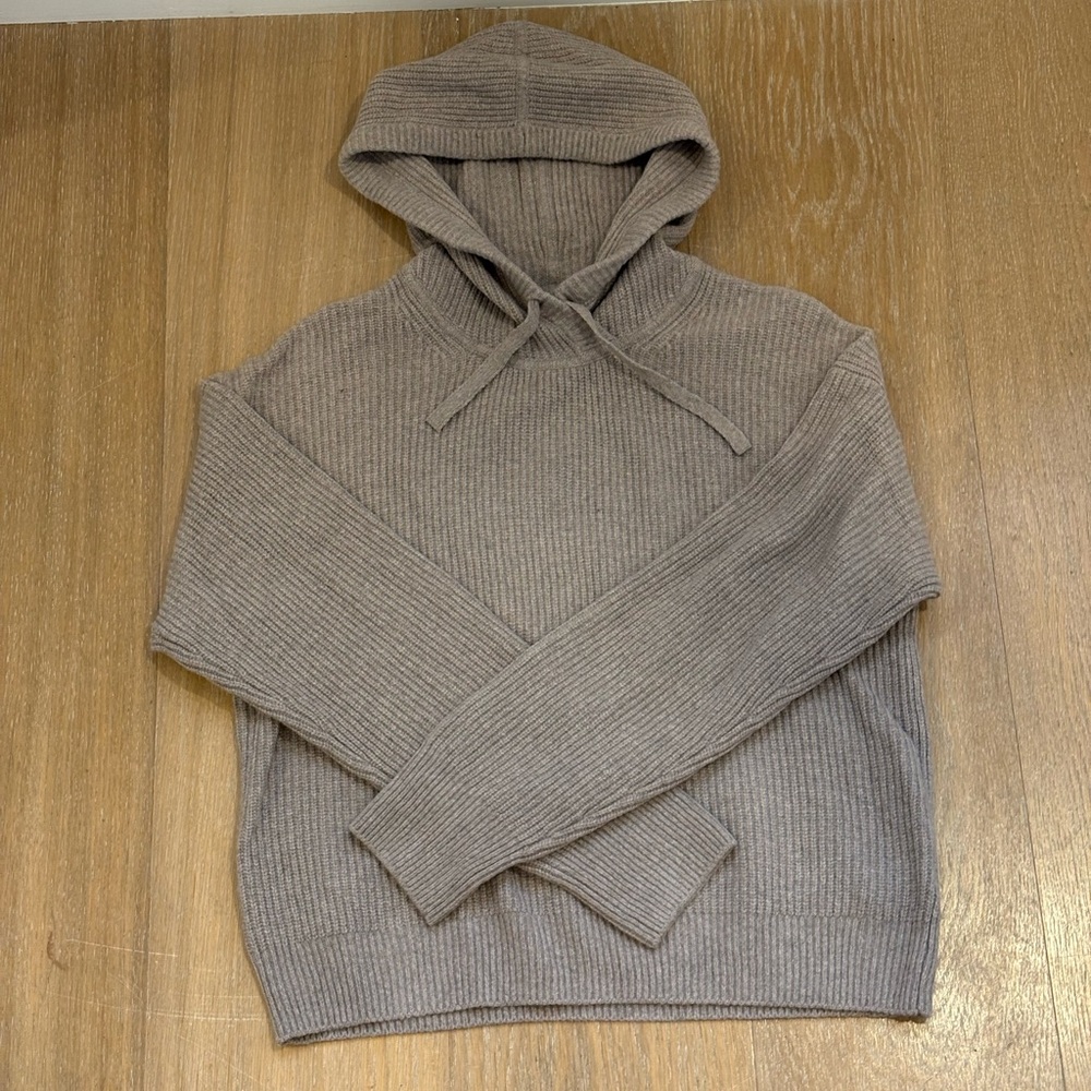 GAP Cozy Tan Knit Hoodie - Medium Tall